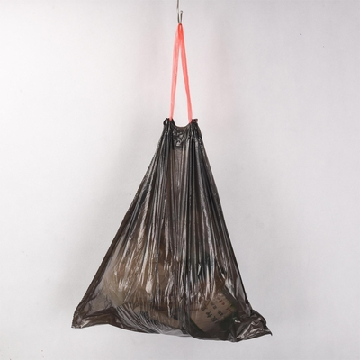 Commande personnalisée Accepté sac à ordures en rouleau de plastique bleu pour ménage avec corde à tirer