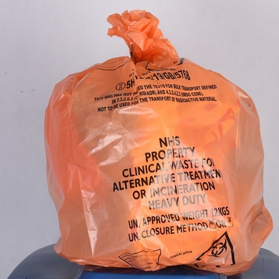 Sacs à sacs en HDPE/LDPE/LLDPE imprimés en offset pour déchets médicaux