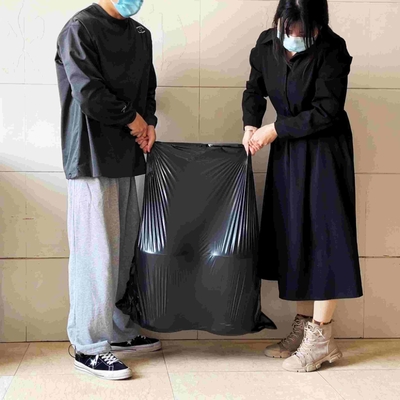 Convient HDPE sac à ordures en plastique noir poudre à douille pour élimination des déchets écologiques