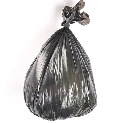 Sacs à ordures en PE beige en plastique HDPE/LDPE à cravate pour la marque personnalisée directe