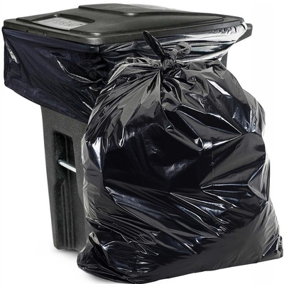 Produits ménagers Sac à ordures en plastique noir pour éliminer les déchets respectueux de l'environnement