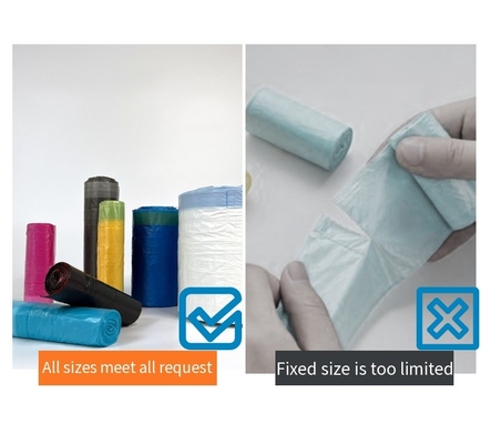 Sacs à ordures en plastique sur rouleau pour une collecte pratique des déchets