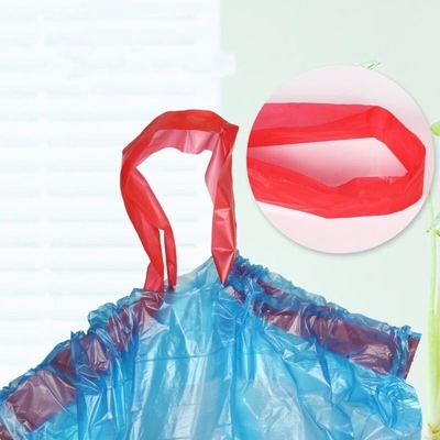 Sacs à ordures noirs épais à corde de traction pour déchets de cuisine en HDPE/LDPE/LLDPE