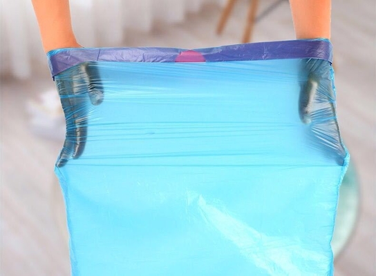 Sacs à ordures noirs épais à corde de traction pour déchets de cuisine en HDPE/LDPE/LLDPE