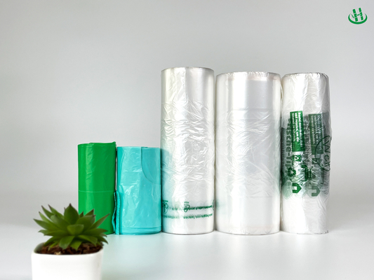 46 X 33 T-shirts clairs Sacs à ordures pour couches 1,3 Mil Sacs à ordures en plastique à sceau plat