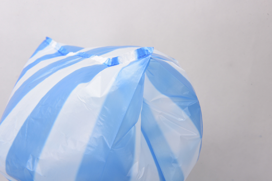 T-shirt à poignée élargie en PEHD à motif personnalisé Sac en plastique pour les déchets alimentaires et leur élimination