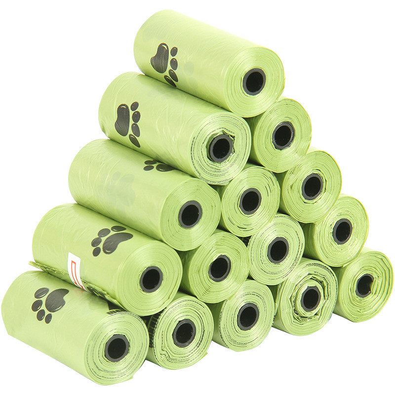 15 PCS/rôle Sacs à ordures biodégradables pour animaux de compagnie Sacs de T-shirts