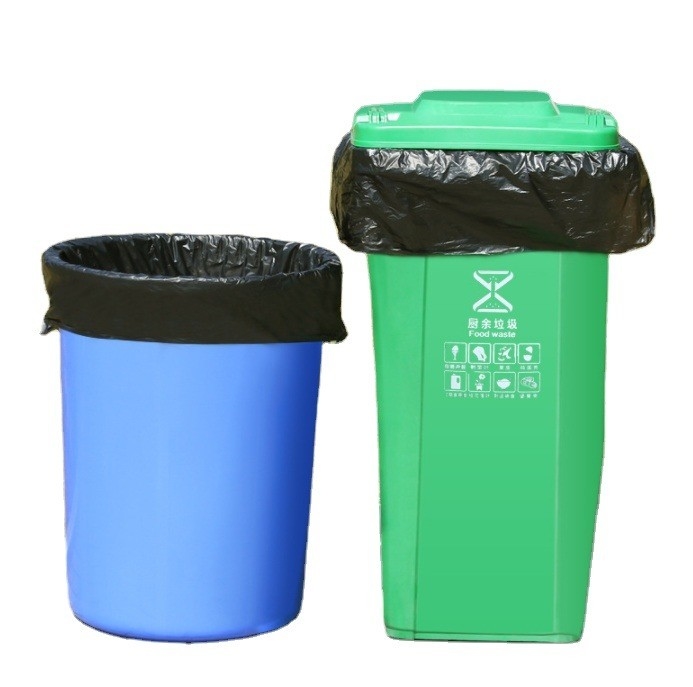 Commande sur commande HDPE lourde poche plate Hôtels commerciaux Sacs en plastique surdimensionnés