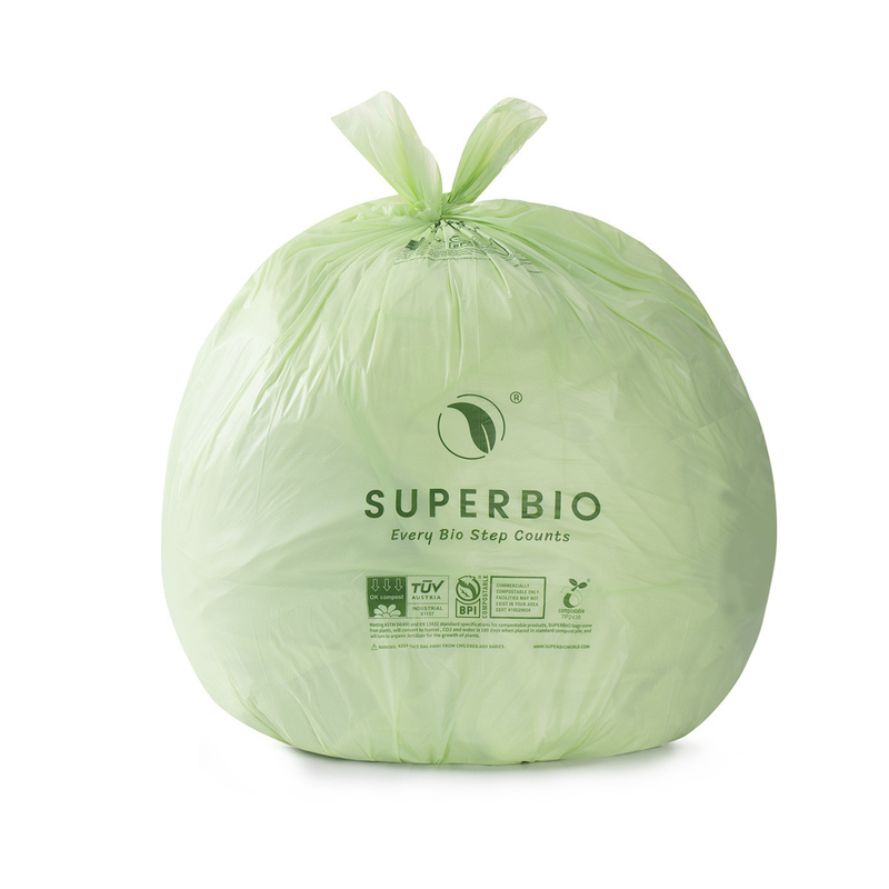 Taille élargie sacs à ordures biodégradables pour la salle de bain chambre à coucher bureau poubelle de cuisine beige