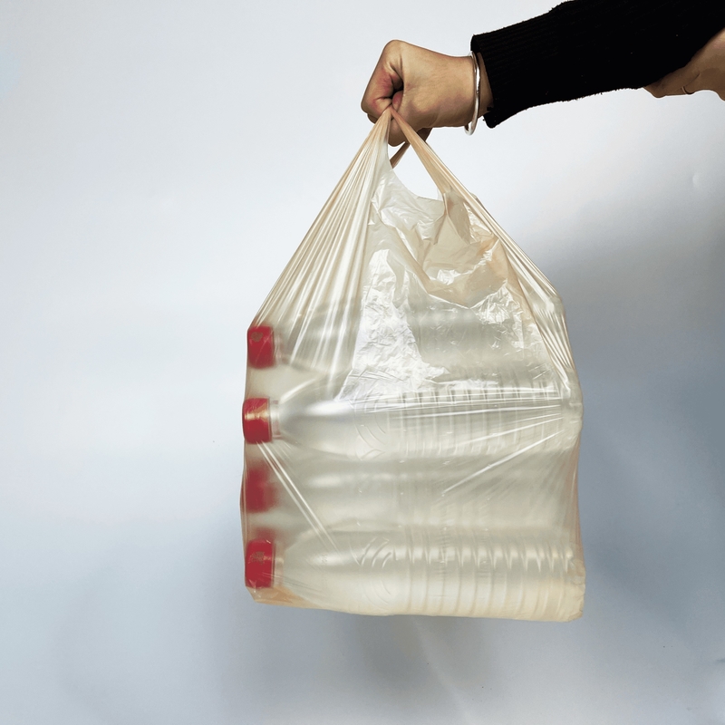 T-shirt poly plastique HDPE personnalisé Sac de magasinage pour les supermarchés