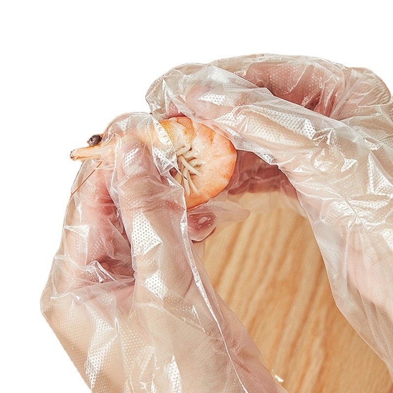 Gants en plastique PE pour le nettoyage cuisine BBQ bricolage Matériau extérieur Polyester Salle de bébé