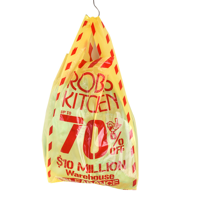 Logo personnalisé Sacs de magasinage en plastique 5-100 mic Épaisseur Sac de T-shirt imprimé sur mesure