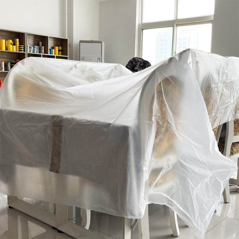 Enveloppe de film de dépoussiérage HDPE/LDPE/LLDPE Tissu en plastique pour la protection de la peinture