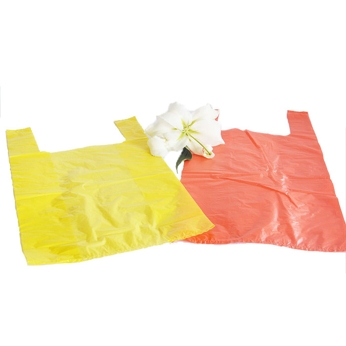 Sacs de T-shirts en plastique pour les supermarchés et les magasins Matériau écologique