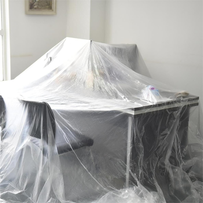 4X5M plastique de peinture goutte de tissu de poussière pour les produits ménagers Protégez votre plancher