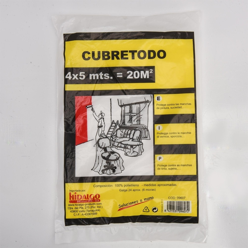 Peinture en PE Goutte de tissu en plastique couverture de poussière pour la peinture Épaisseur 5-15 mic Offre