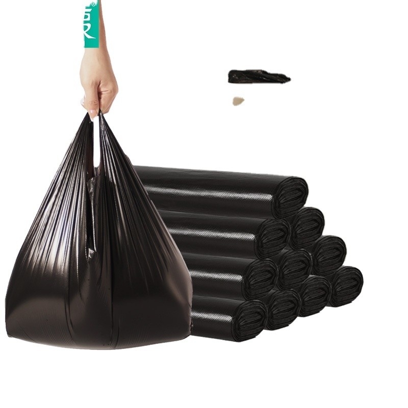échantillon HDPE/LDPE/LLDPE personnalisation sacs à ordures en plastique noir sac à ordures lourd
