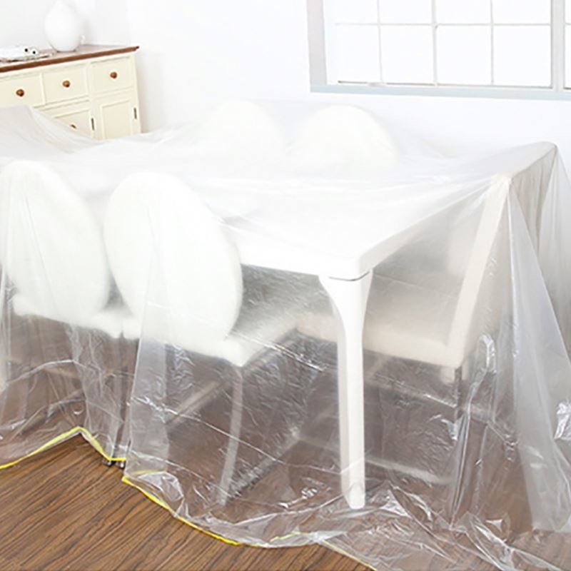 Taille personnalisée Couverture de poussière à film transparent jetable pour meubles et climatiseurs