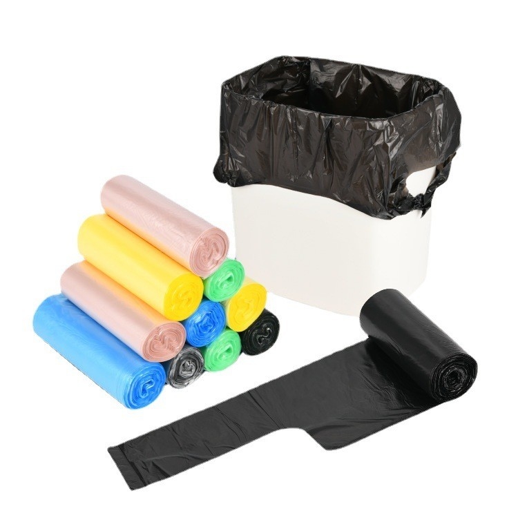 HDPE/LDPE/LLDPE Sacs à ordures portables jetables pratiques et simples