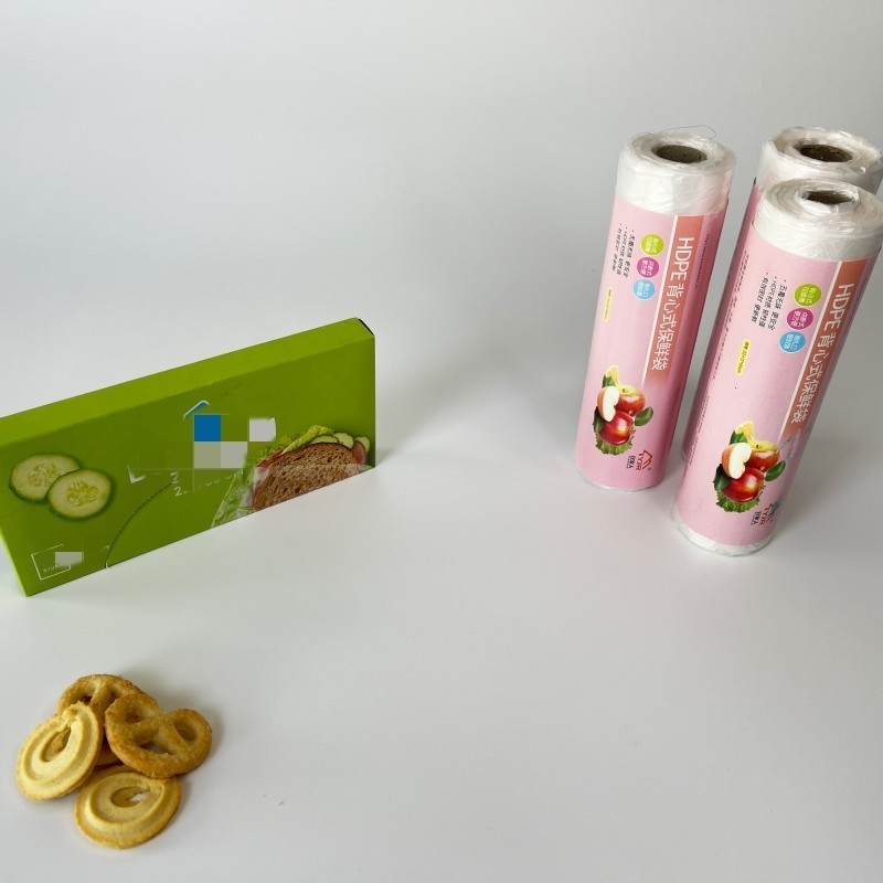 Sac d'emballage alimentaire en plastique PE biodégradable sur rouleau pour une protection claire et fraîche
