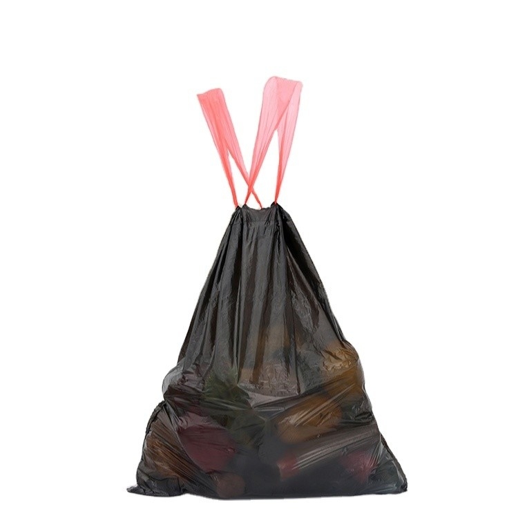 Sac à ordures portable à corde à tirer pour le ménage, de couleurs variées, pour faciliter la gestion des déchets