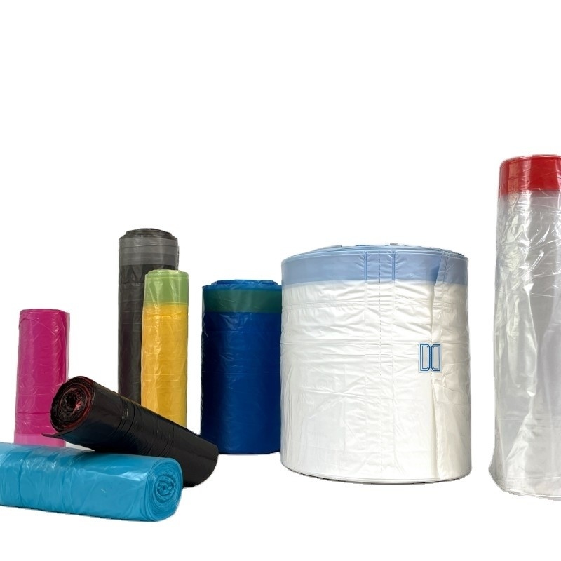 Sacs à ordures en plastique HDPE pliés individuellement