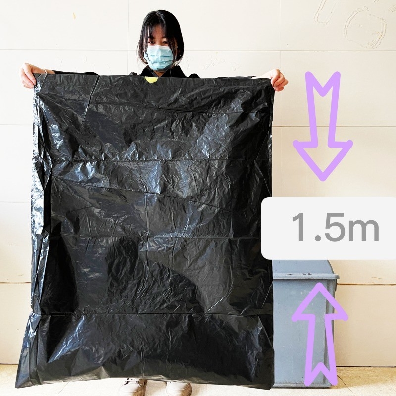 Sac à ordures en plastique noir recyclable en rouleau de 100 litres pour 55 gallons et impression offset