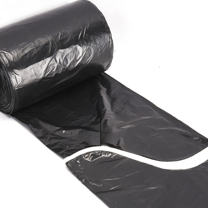 Sacs à ordures en PE beige en plastique HDPE/LDPE à cravate pour la marque personnalisée directe