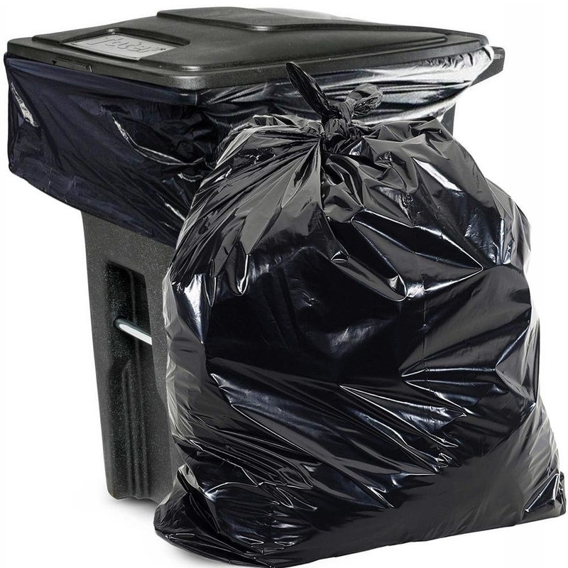 Produits ménagers Sac à ordures en plastique noir pour éliminer les déchets respectueux de l'environnement