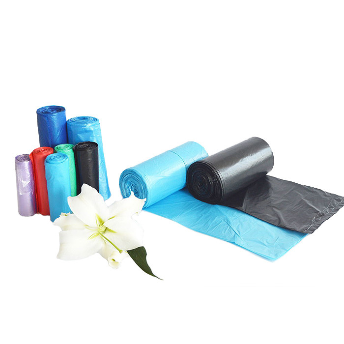 Certificat d'adéquation du compost HDPE à corde de traction Sac à ordures sur rouleau pour la commande personnalisée industrielle
