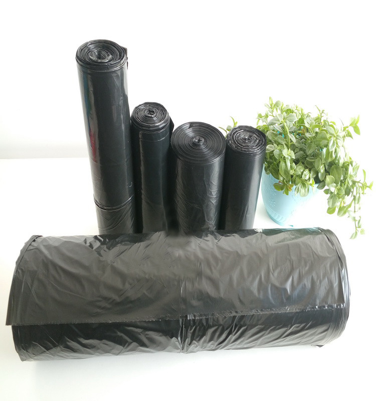 Commande personnalisée acceptée Sacs à ordures en plastique LDPE noir extra fort pour les déchets de construction